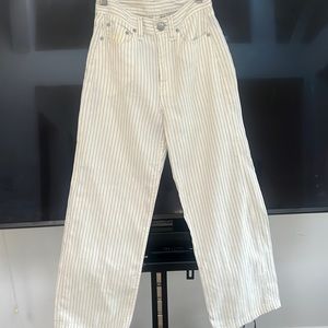 RAG & BONE PINSTRIPE OFF WHITE PANTS